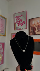 2 tone heart necklace